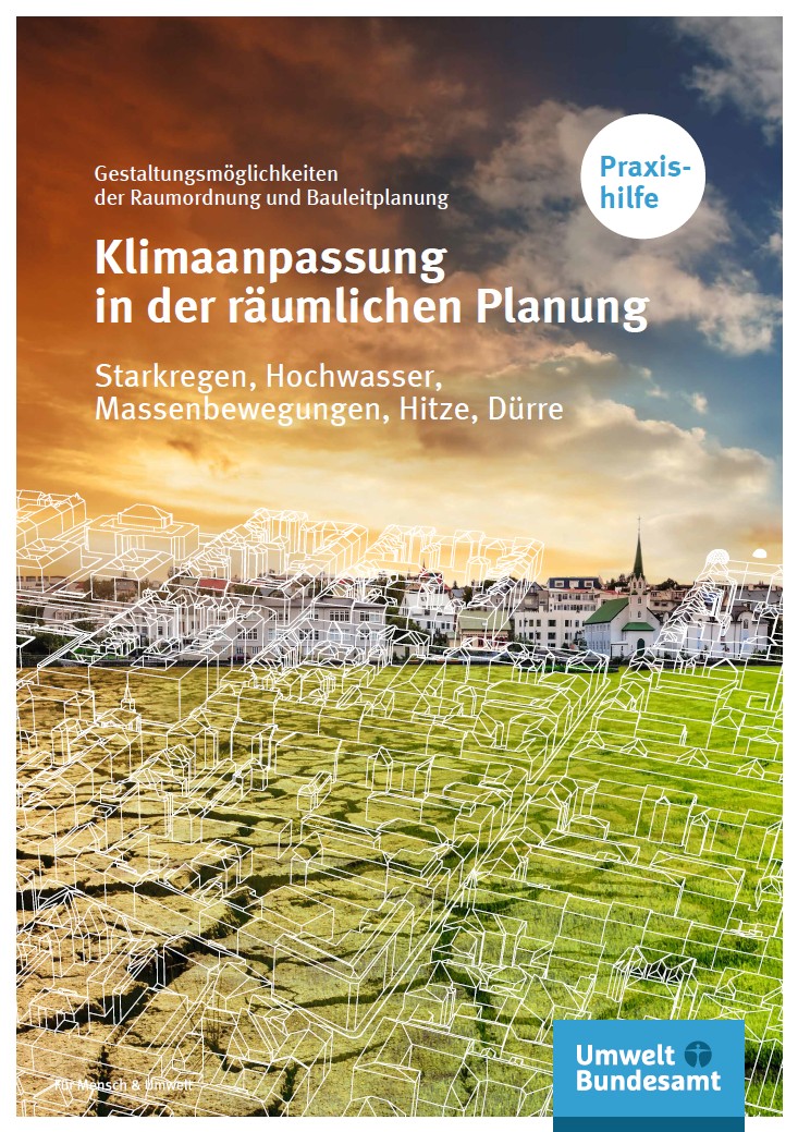 Bildschirmfoto der Praxishilfe Klimaanpassung in der räumlichen Planung