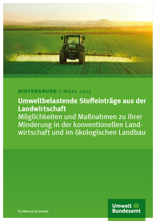 Cover Umweltbelastende Stoffeinträge aus der Landwirtschaft