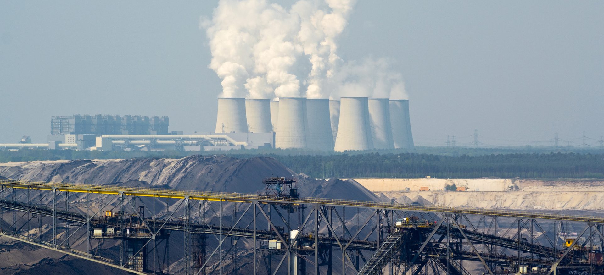 Blick auf das Kohlekraftwerk in Jänschwalde