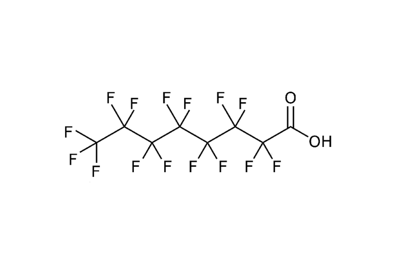Strukturformel von Perfluoroctansäure
