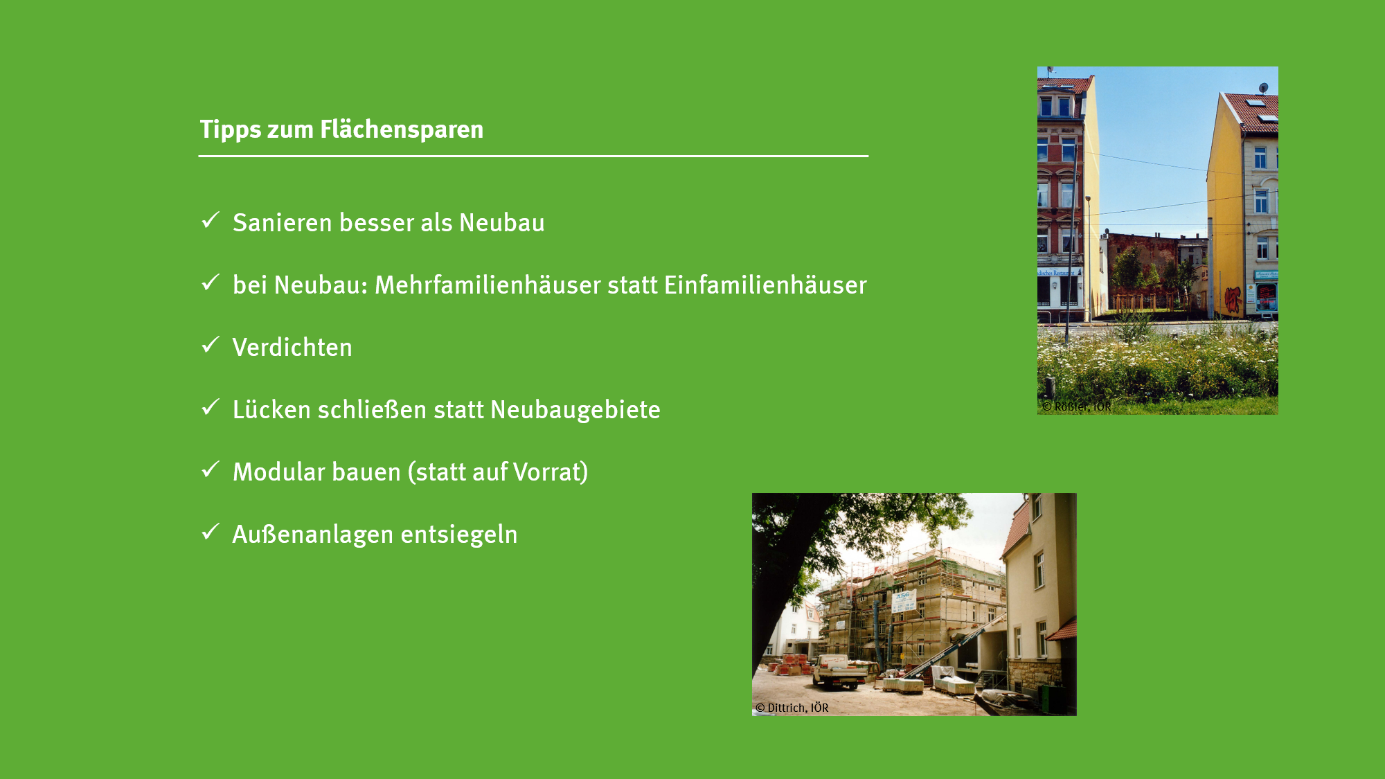 Tipps zum Flächensapren