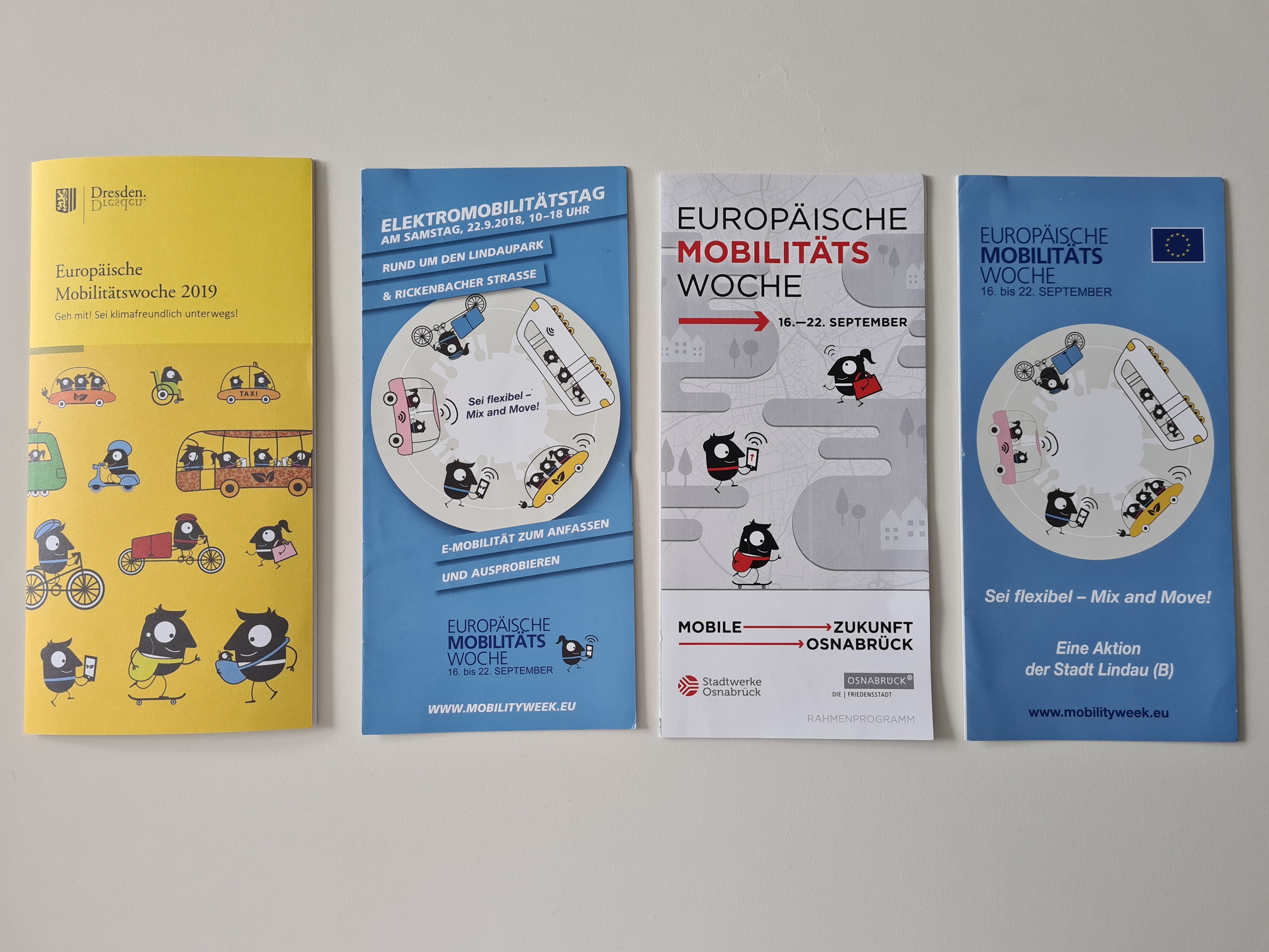 EMW-Faltblätter und Hefte aus Dresden, Lindau und Osnabrück
