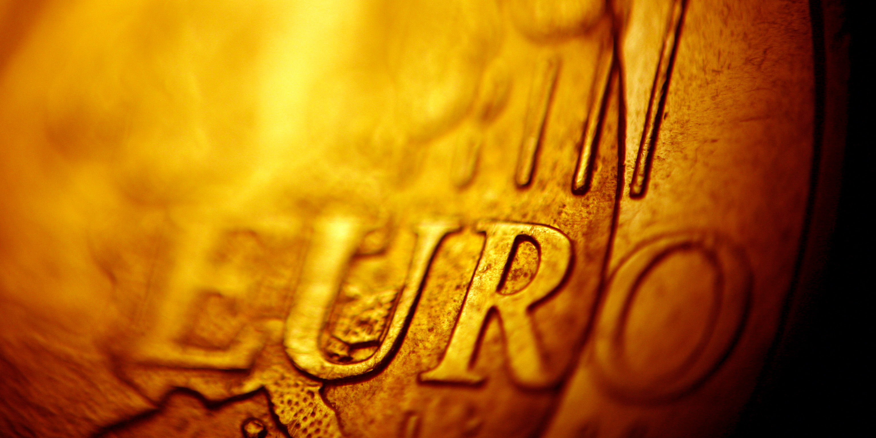 Makroaufnahme eines europäischen Cent-Geldstücks