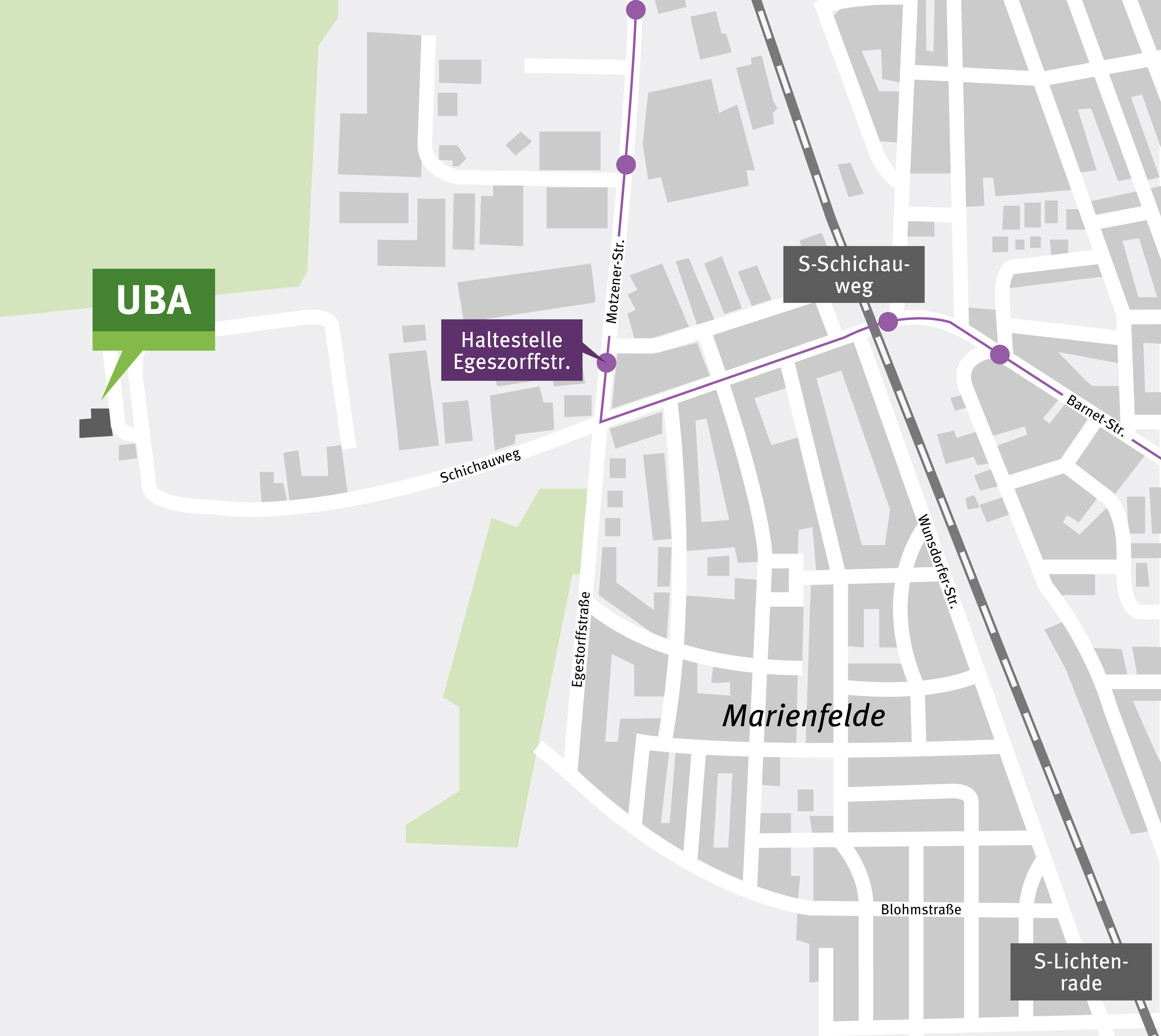 Map of UBA office in Berlin-Marienfelde: detail