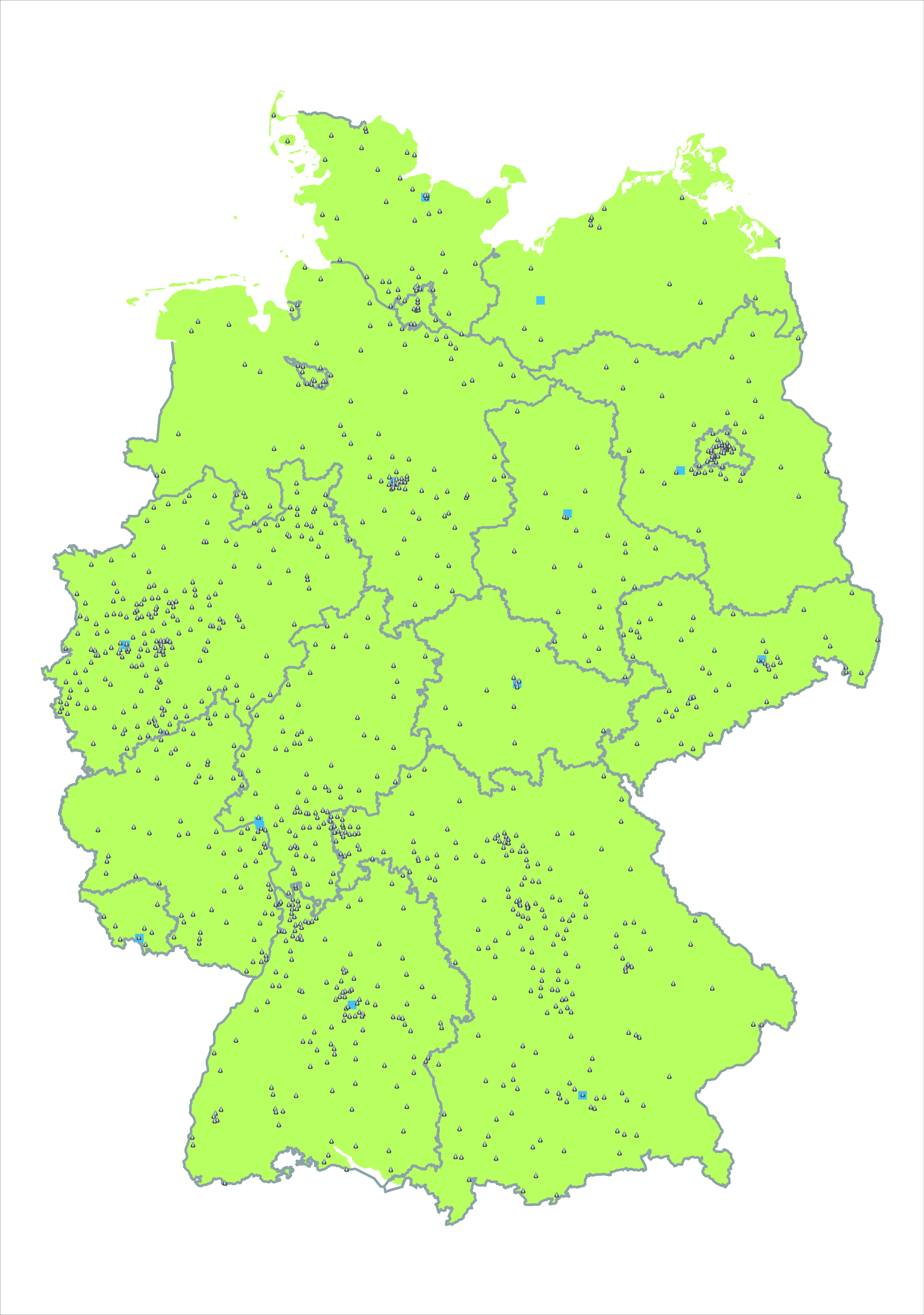 Eine Karte zeigt die Standorte der Bibliotheken, bei denen Sie das Energiesparpaket ausleihen können.
