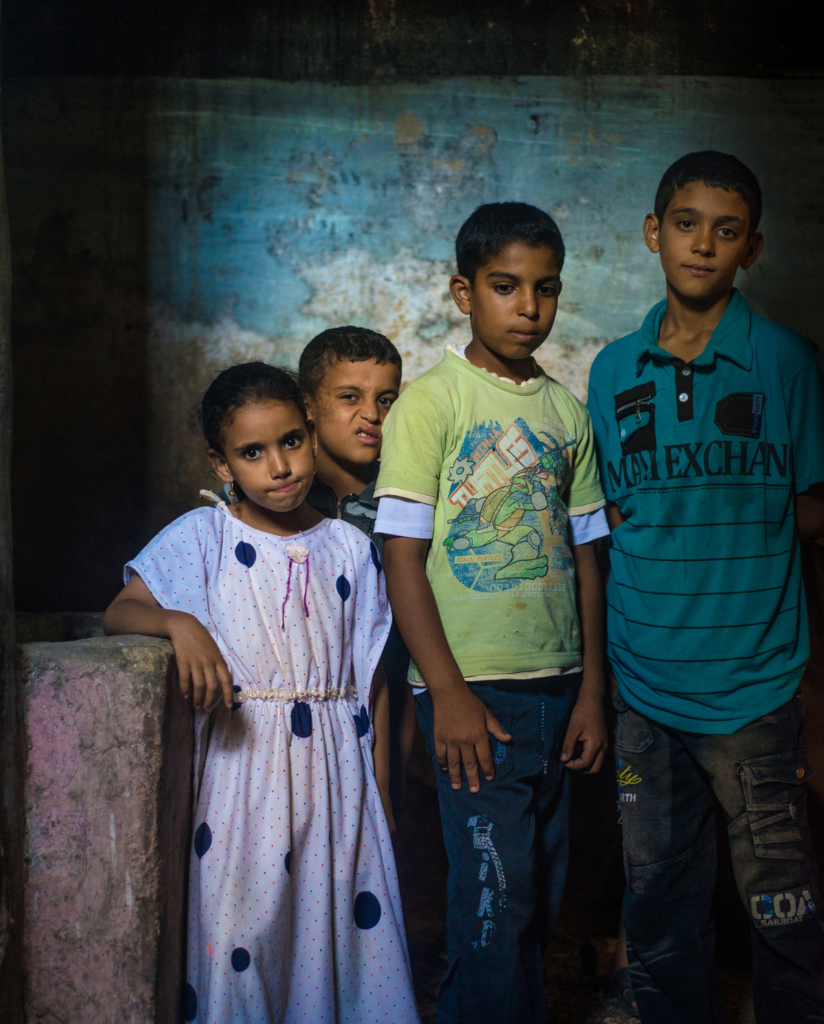 vier Kinder in Ägypten