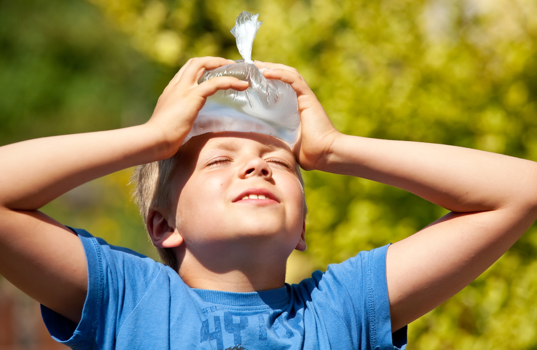 That's good against heat: a cooling water bag