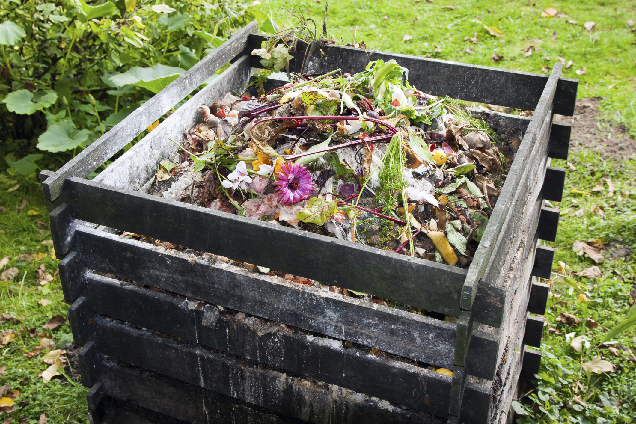 Kompostecke im Garten