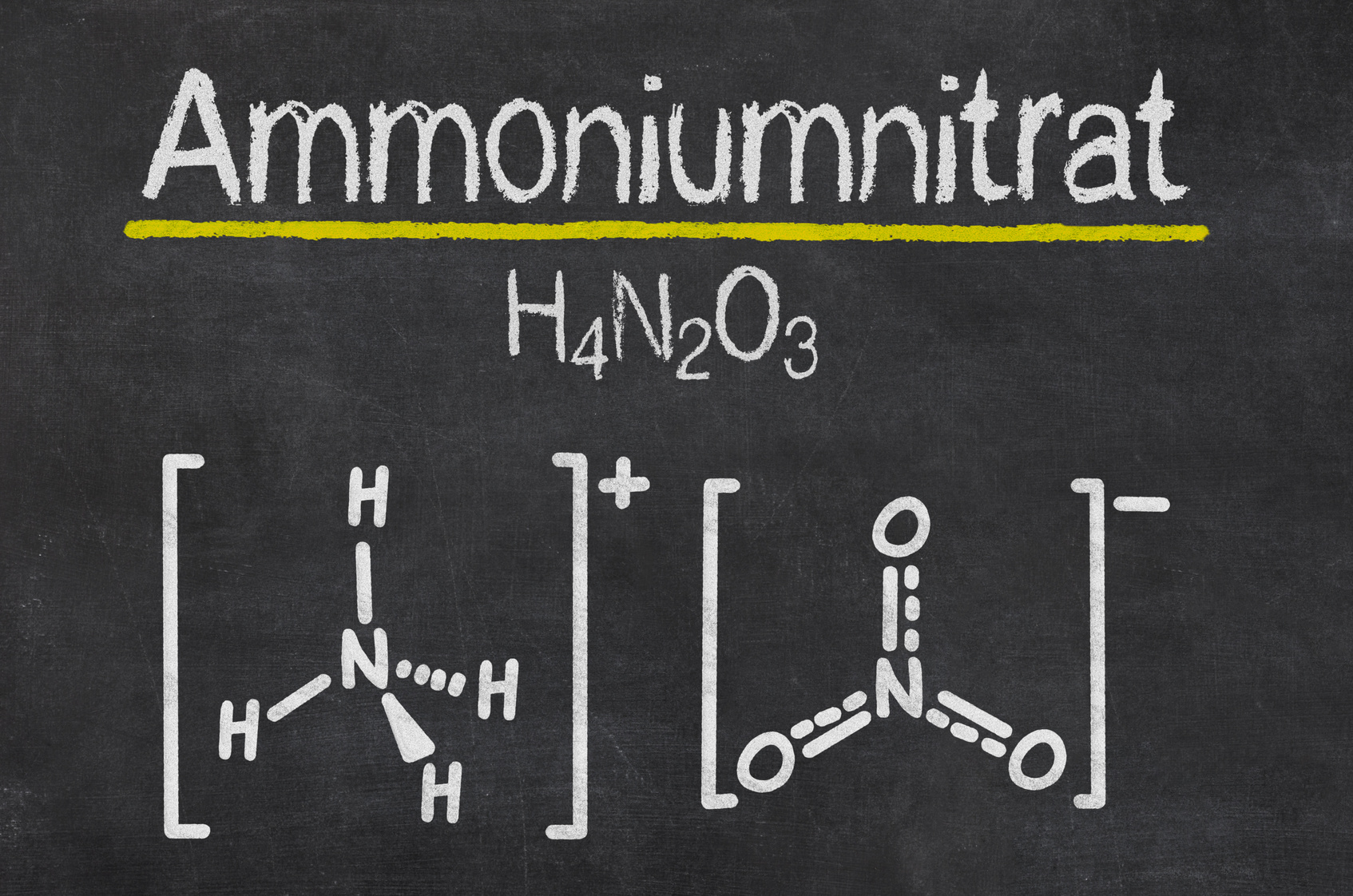 Die Formel für Ammoniumnitrat