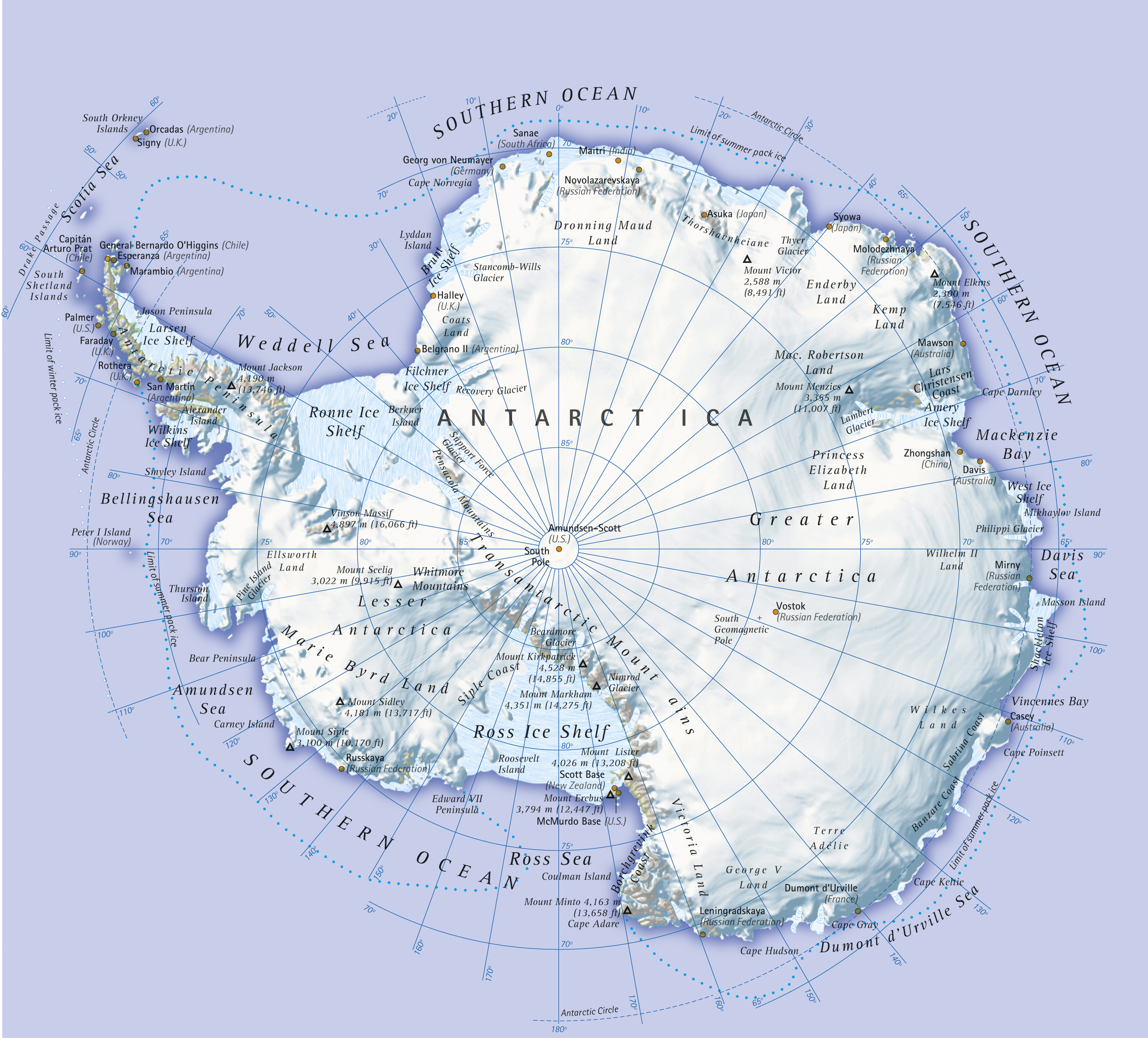Antarktis Map