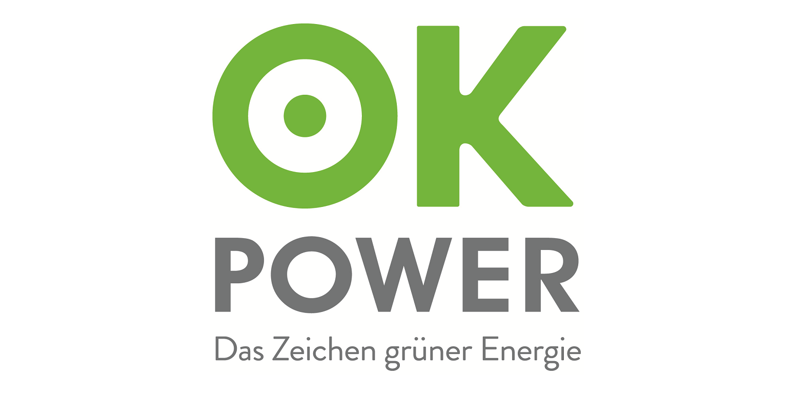 Logo Ok-Power für Ökostromprodukte