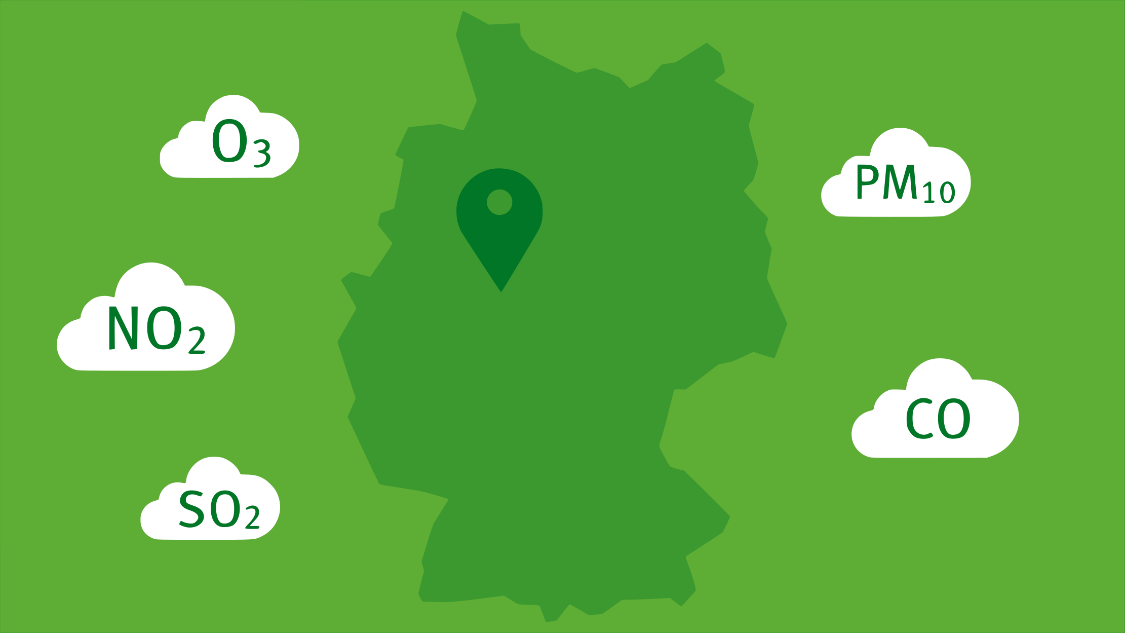 Einstiegsbild mit Deutschlandumriss und Wolken.