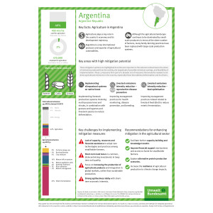 Overview of key facts and mitigation potential in the agricultural sector of Argentinia