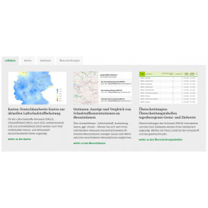 Vorschaubild zur Anwendung "Aktuelle Luftdaten"