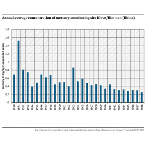 Annual average concentration of mercury