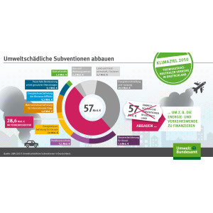 Die Grafik zeigt Subventionen, die die Umwelt schädigen und abgebaut werden sollten.