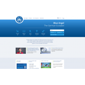 Screenshot Blue Angel website