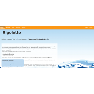 Die Startseite des Onlineangebots Rigoletto