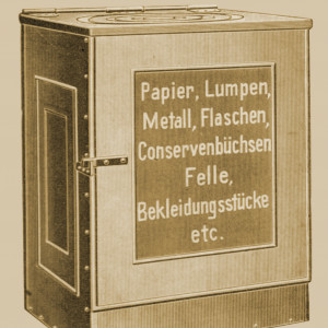 Container für Papier, Lumpen, Metalll und anderen Abfall