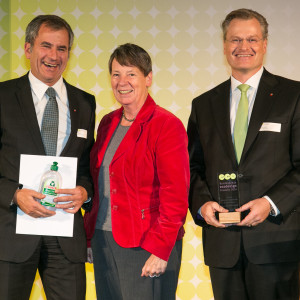 Bundespreis Ecodesign 2014 Dr. Barbara Hendricks mit den Preisträgern der Werner & Merz GmbH 