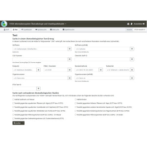 Startseite der Website ETOX zu ökotoxikologischen Daten und Qualitätsziele 