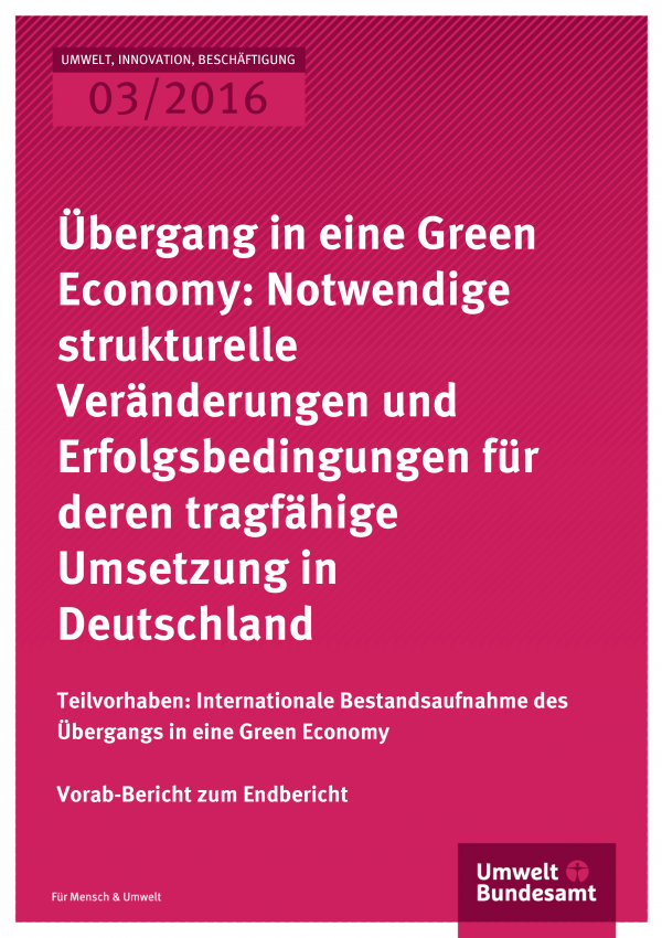 Übergang in eine Green Economy