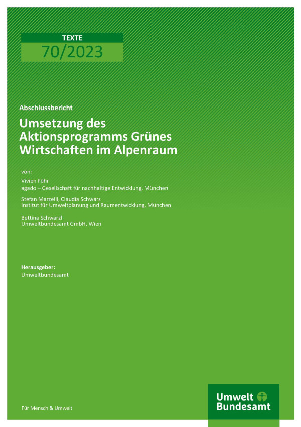 Cover von_TEXTE_70-2023_Aktionsprogramms_Grünes_ Wirtschaften