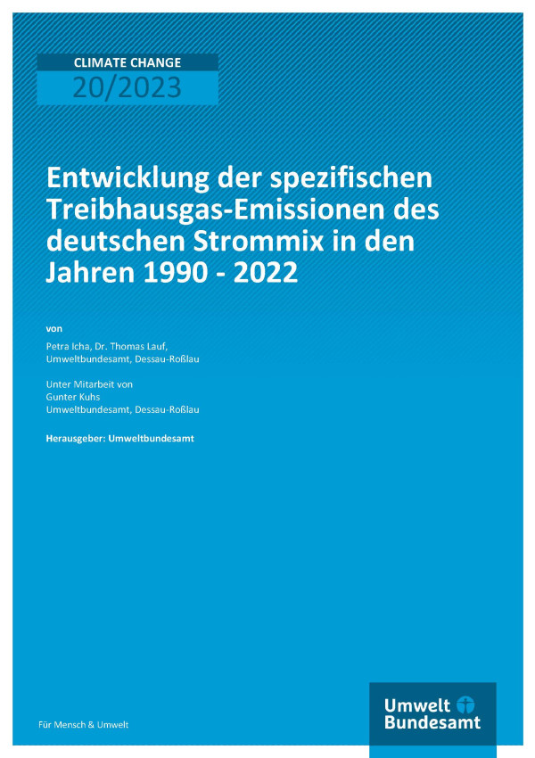 Cover von 2023_05_23_Climate_Change_20-2023_Strommix