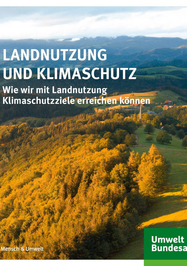 Cover von Broschüre Landnutzung und Klimaschutz