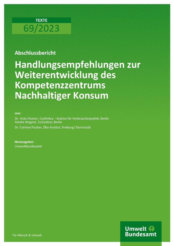 Cover des Berichts "Handlungsempfehlungen zur Weiterentwicklung des Kompetenzzentrums"