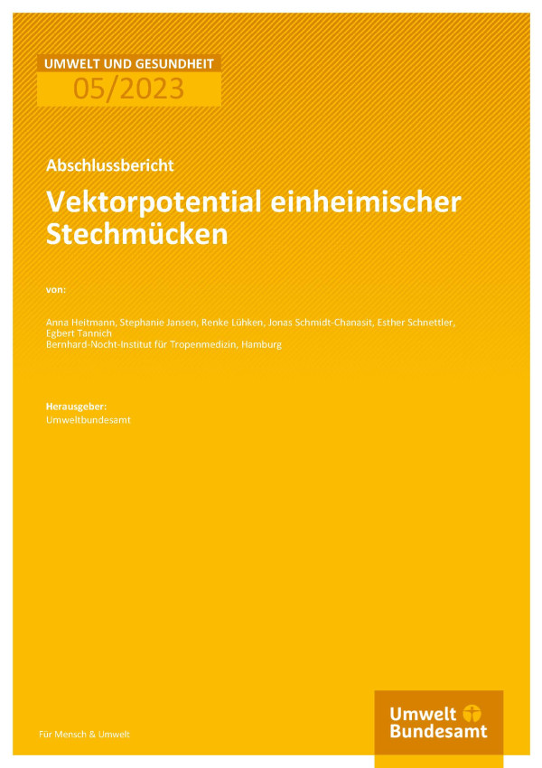 Cover des Berichts "Vektorpotential einheimischer Stechmücken"