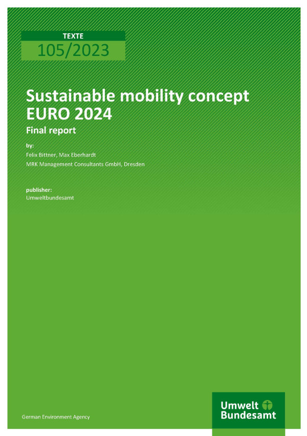 Cover of the report "Sustainable mobility concept EURO 2024"
