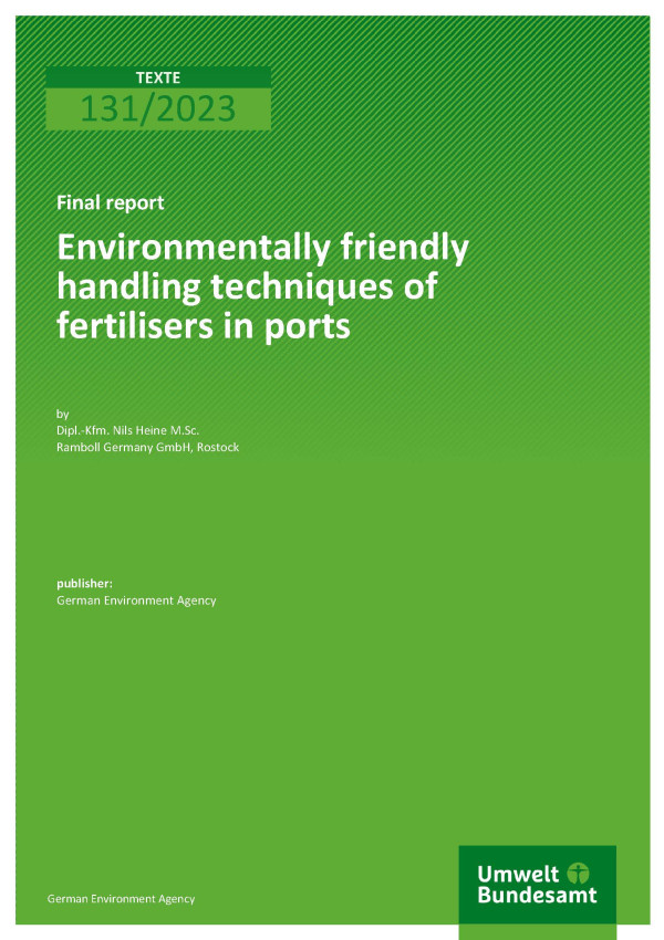 Cover des Berichts "Environmentally friendly handling techniques of fertilisers in ports"