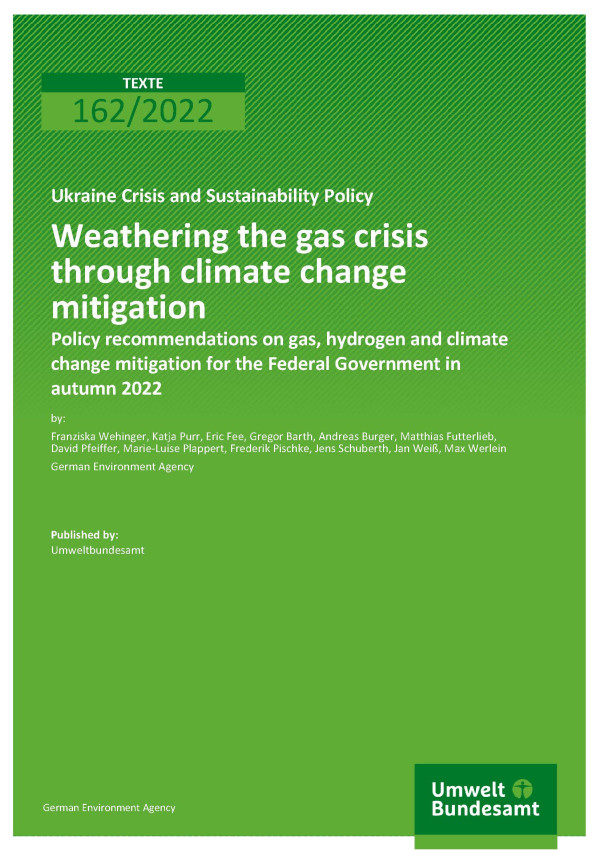 Cover of report "Weathering the gas crisis through climate change mitigation"