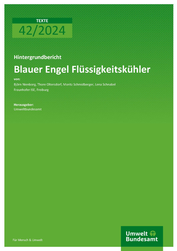 Cover des Berichts "Blauer Engel Flüssigkeitskühler"