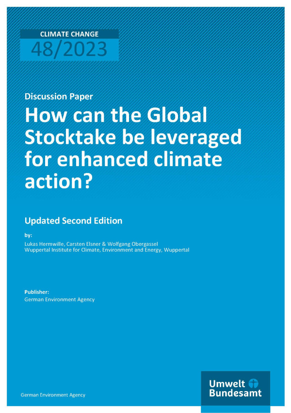 Cover des Berichts "How can the echo of the Global Stocktake be leveraged for enhanced climate action?"