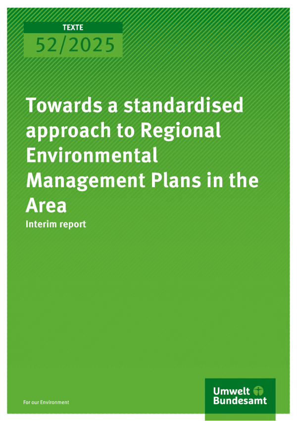 Cover of report "Towards a standardised approach to Regional Enviromental Management Plans in the Area"
