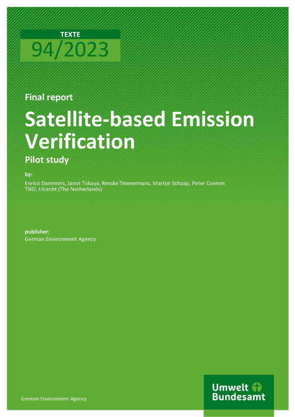 Cover des Berichts "Satellite-based Emission Verification"