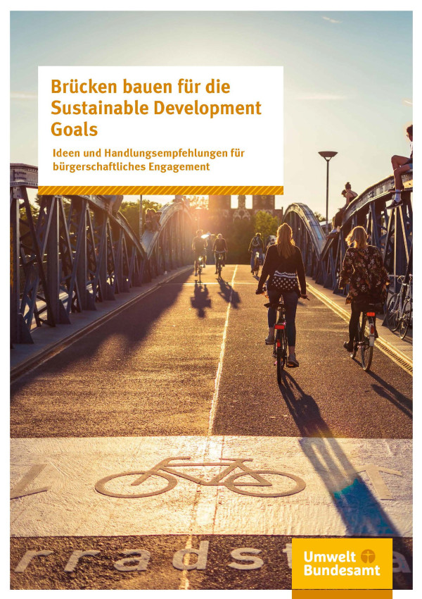 Cover der Broschüre "Brücken bauen für die Sustainable Development Goals" 