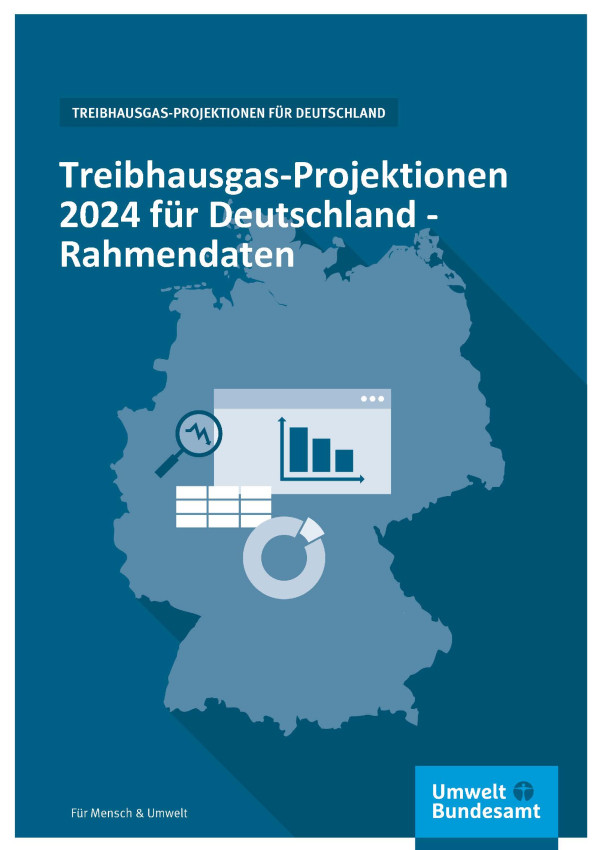 Cover des Berichts "Treibhausgas-Projektionen 2024 für Deutschland - Rahmendaten"