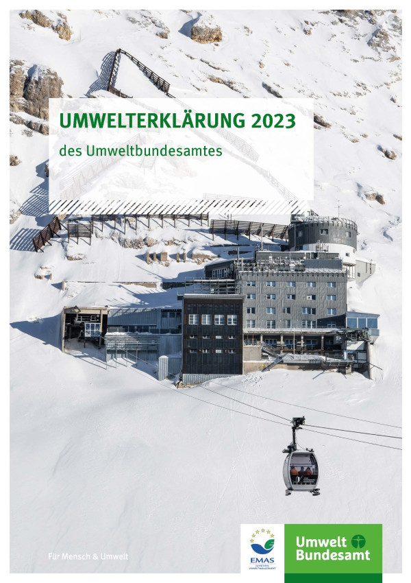 Cover der Umwelterklärung 2023 des Umweltbundesamtes