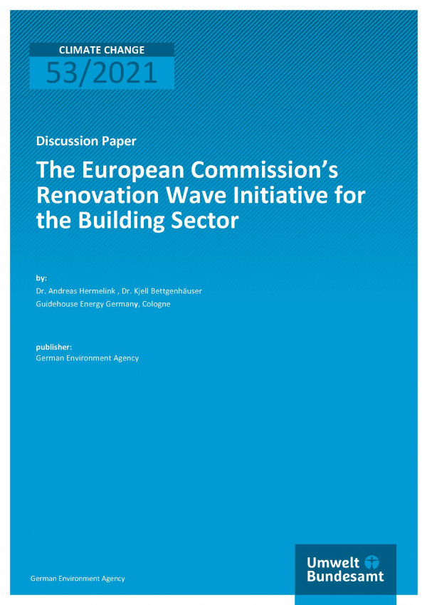 Cover of Climate Change 53/2021 The European Commission’s Renovation Wave Initiative for the Building Sector