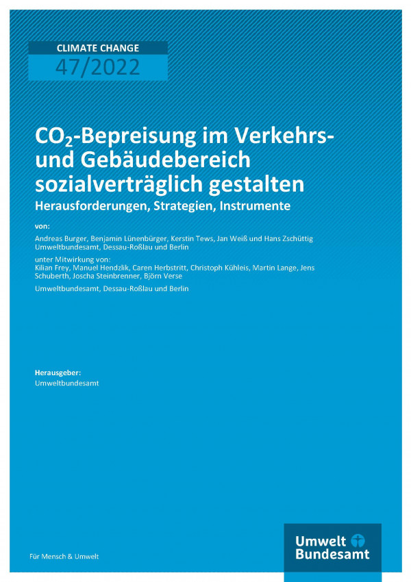 Cover der Publikation Climate Change 46/2022 CO2-Bepreisung im Verkehrs- und Gebäudebereich sozialverträglich gestalten