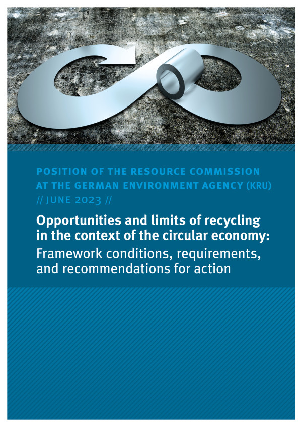 Cover of the position paper of the resource commission at the german environment agency (KRU)