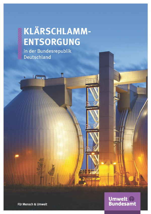 Cover der Fachbroschüre Klärschlammentsorgung in der Bundesrepublik Deutschland - moderne Kläranlage