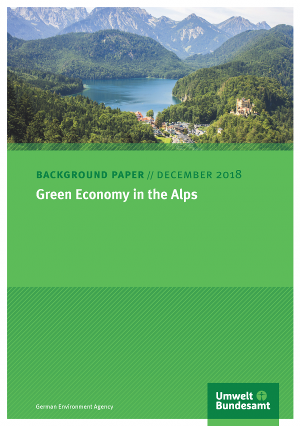 Cover of background paper Green Economy in the Alps