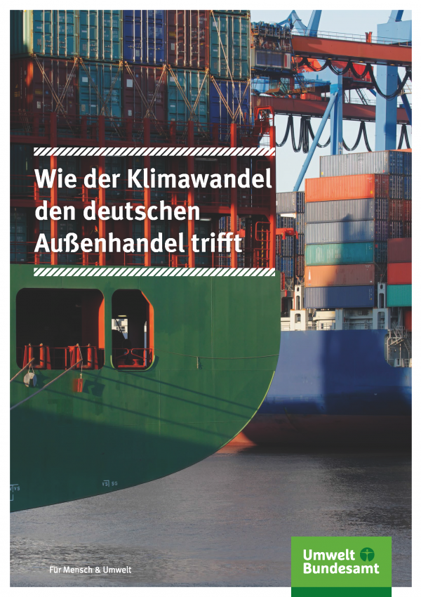 Cover der Fachbroschüre Wie der Klimawandel den deutschen Außenhandel trifft
