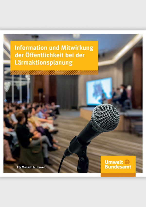 Cover des Leitfadens Information und Mitwirkung der Öffentlichkeit bei der Lärmaktionsplanung