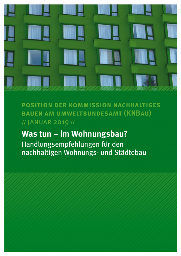 Cover der Publikation Position der KNBau Was tun – im Wohnungsbau?