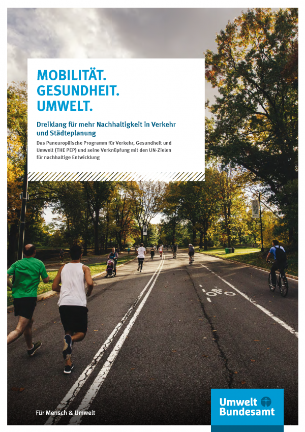 Cover der Fachbroschüre Mobilität - Gesundheit - Umwelt